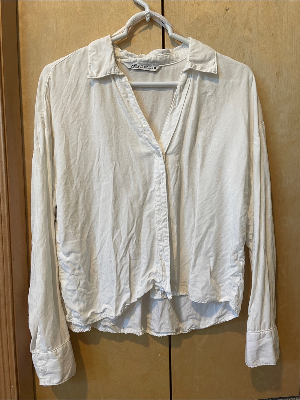 Zara cropped button down